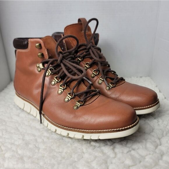 Cole Haan ZeroGrand Hiker Water-Resist Boot Size 11.5 Brown Ankle Shoes C25555 - Picture 1 of 11